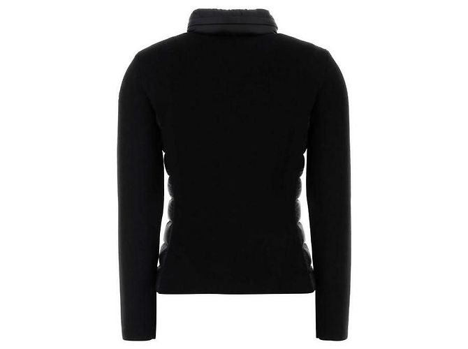Moncler Cardigã de lã com zíper acolchoado Preto - vista 5