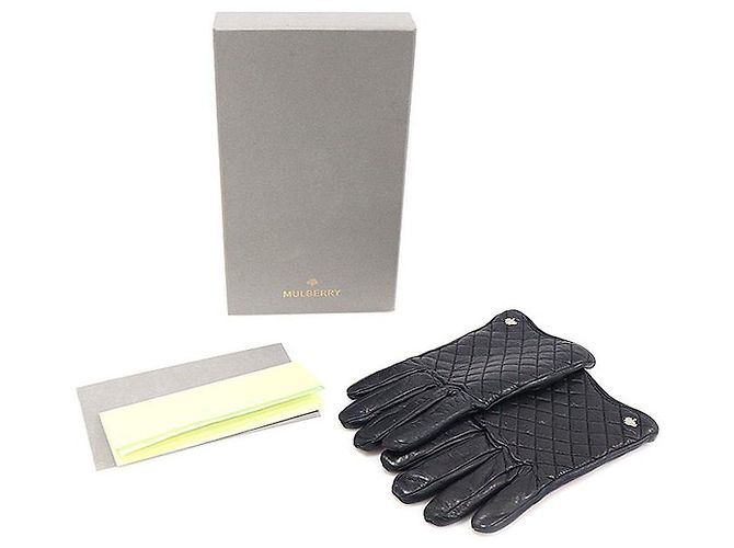 Mulberry Luvas de couro acolchoadas para mulheres azul marinho escuro - vista 2