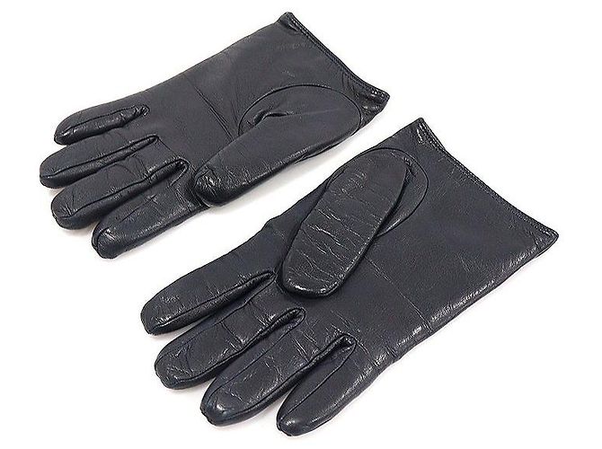 Mulberry Luvas de couro acolchoadas para mulheres azul marinho escuro - vista 3