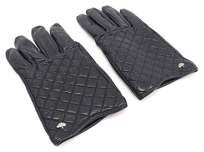 Mulberry Luvas de couro acolchoadas para mulheres azul marinho escuro - vista 4