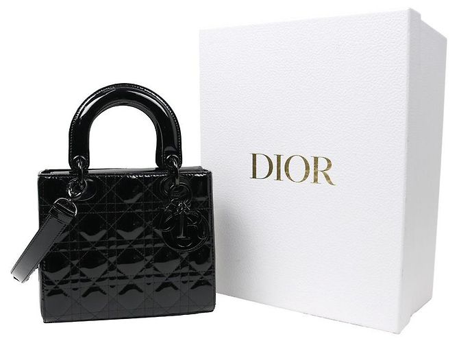 Dior Bolso de mujer negro de charol - vista 11