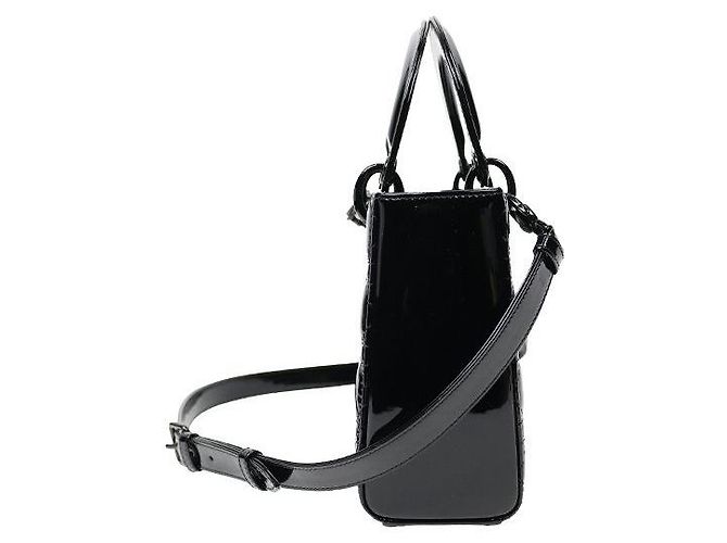 Dior Bolso de mujer negro de charol - vista 2