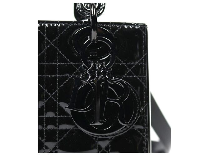 Dior Bolso de mujer negro de charol - vista 5