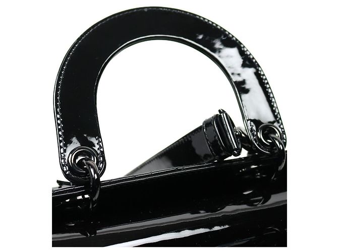 Dior Bolso de mujer negro de charol - vista 7