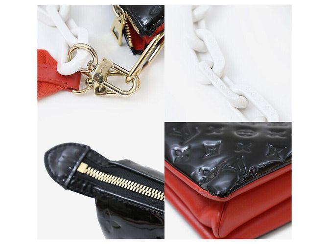 Louis Vuitton Borsa a tracolla Verni Coussin MM Nero - vista 7