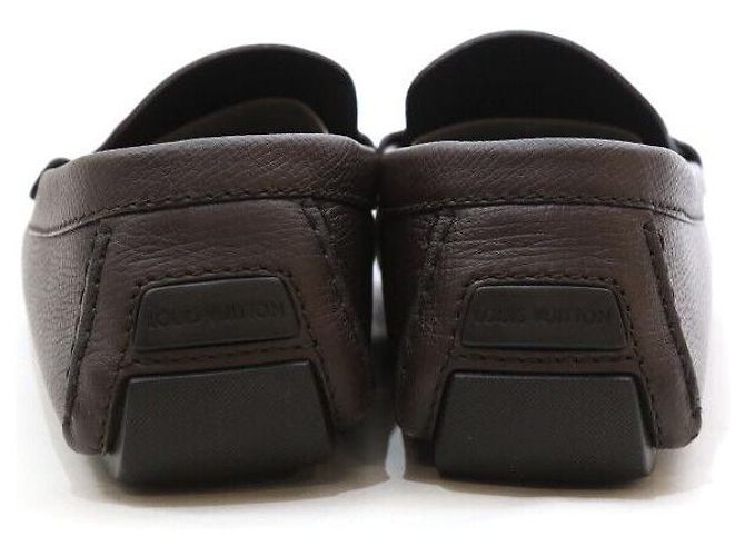 Louis Vuitton Mocassin en cuir de conduite avec logo doré Taille - vue 4