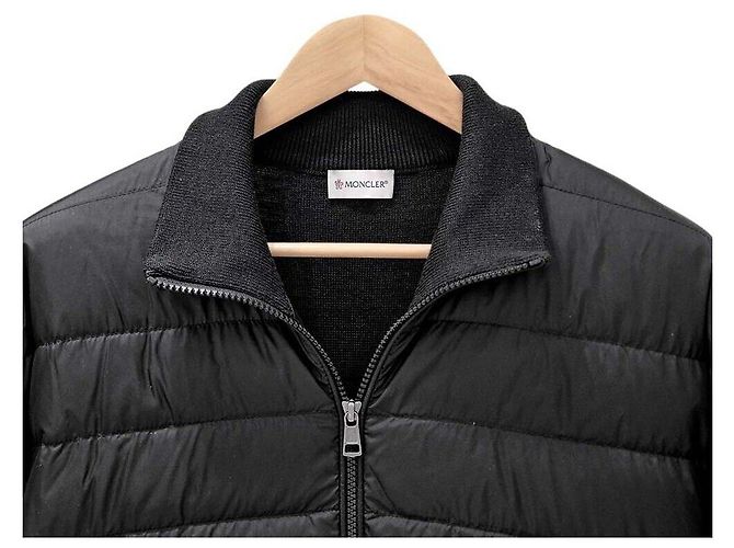Moncler Cardigã acolchoado de malha Preto - vista 3