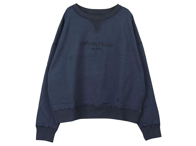 Maison Martin Margiela Reverse Logo Sweatshirt Blau - Ansicht 3
