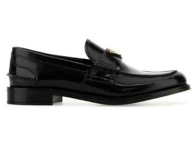 Prada Mocassini in pelle spazzolata Nero - vista 4