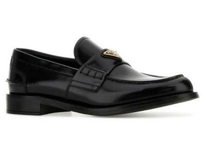 Prada Mocassini in pelle spazzolata Nero - vista 7
