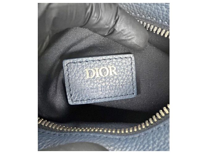 Saddle Dior Borsa a sella obliqua blu cielo - vista 6