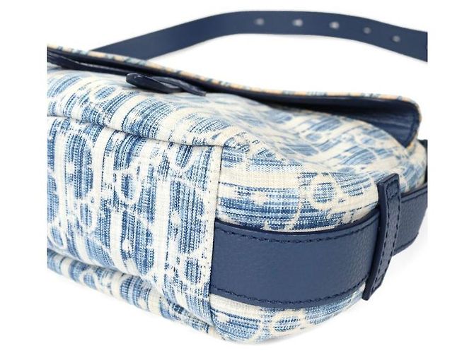 Saddle Dior Borsa a sella obliqua blu cielo - vista 8