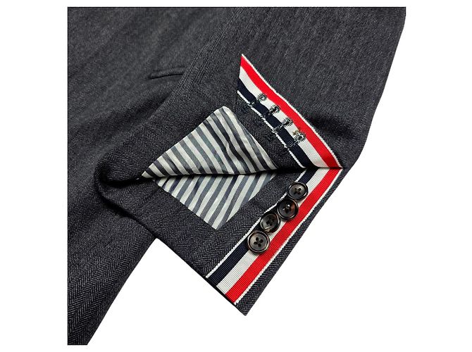 Thom Browne Herringbone Wool Overcoat - view 3
