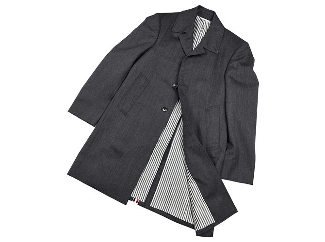 Thom Browne Herringbone Wool Overcoat - view 4
