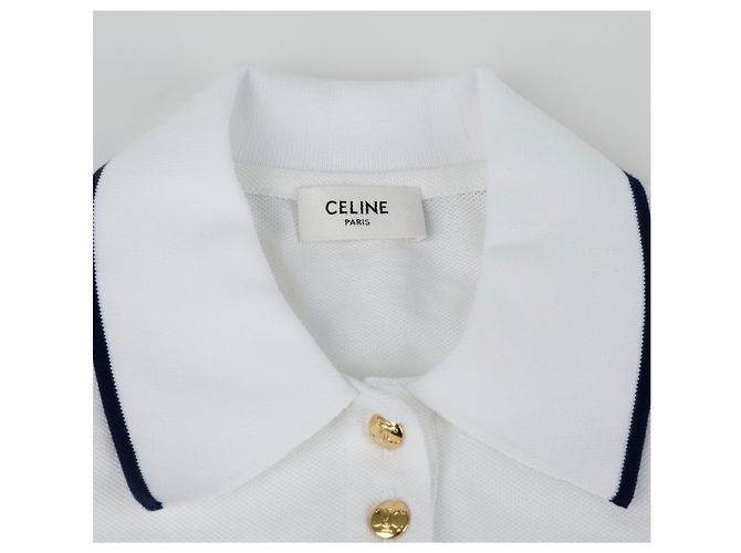 Céline Triofee Polo-Shirt Größe XS Weiß - Ansicht 5
