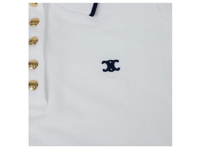 Céline Triofee Polo-Shirt Größe XS Weiß - Ansicht 6