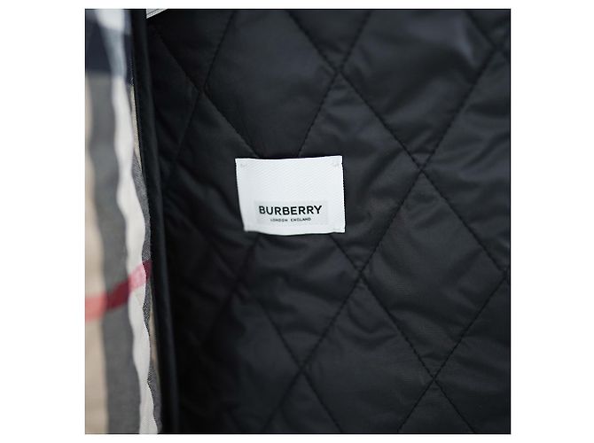 Burberry Giacca Donna Tything Nera Lunga Trapuntata Sottile Primavera Autunno Nero - vista 14