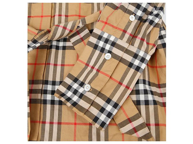 Burberry Vintage Karodress Größe Braun - Ansicht 6
