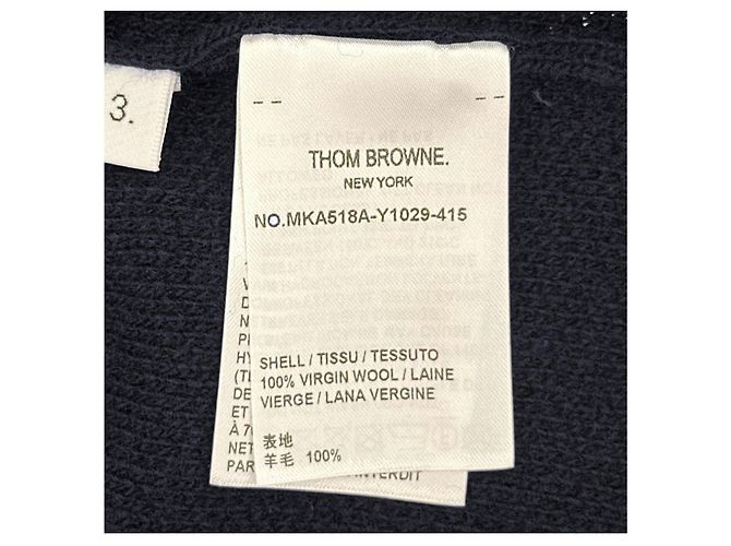 Thom Browne Three Stripe Wool Knit Blue - view 10