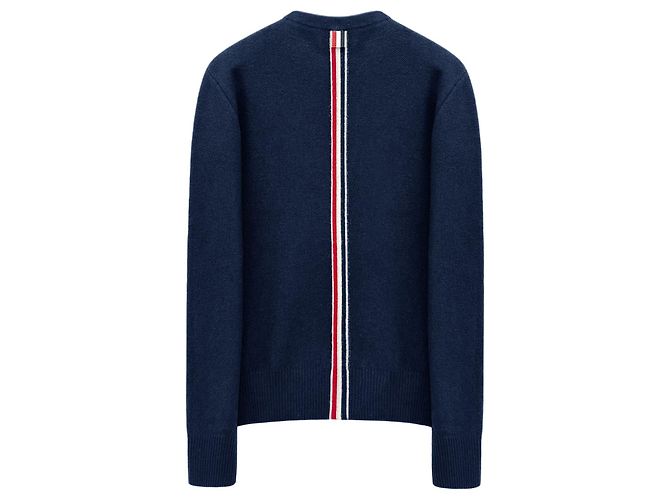 Thom Browne Three Stripe Wool Knit Blue - view 8