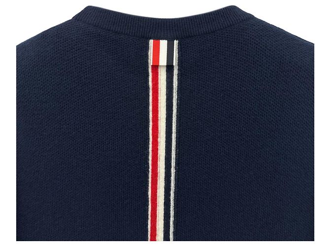 Thom Browne Three Stripe Wool Knit Blue - view 9