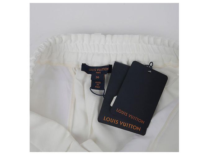 Louis Vuitton Pantalones de Rayón con Rayas Tamaño Blanco - vista 8