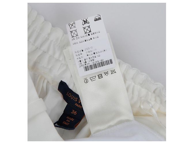 Louis Vuitton Pantalones de Rayón con Rayas Tamaño Blanco - vista 9