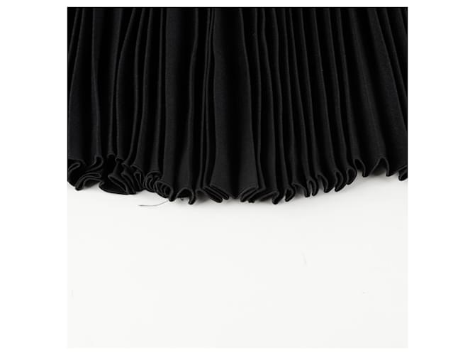 Prada Falda plisada con logo Banding Negro - vista 4