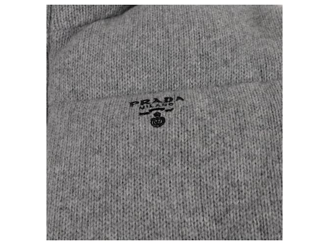 Prada Strick-Pufferjacke Größe Braun - Ansicht 4