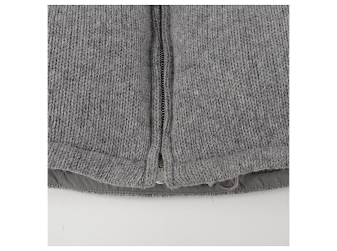 Prada Strick-Pufferjacke Größe Braun - Ansicht 5