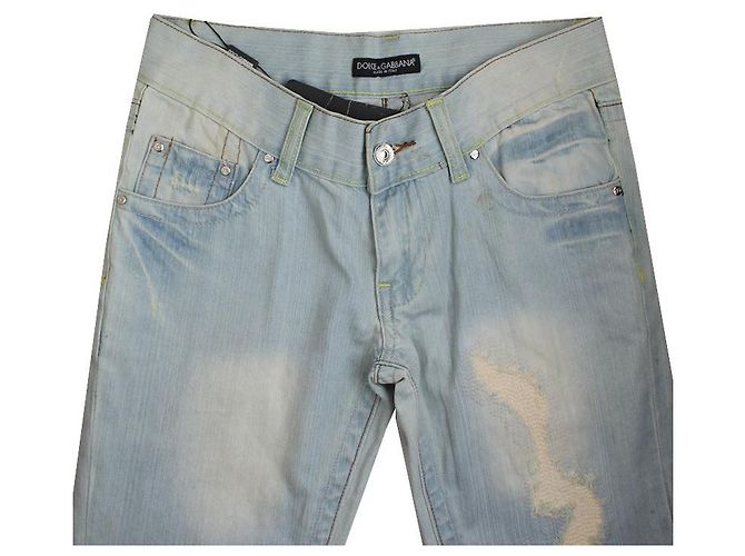 Dolce & Gabbana Pantalones de denim lavado Dolce Gabbana Azul - vista 3
