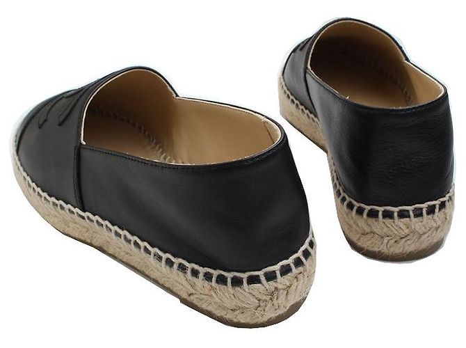 Chanel Espadrillas in pelle di agnello nera Nero - vista 4