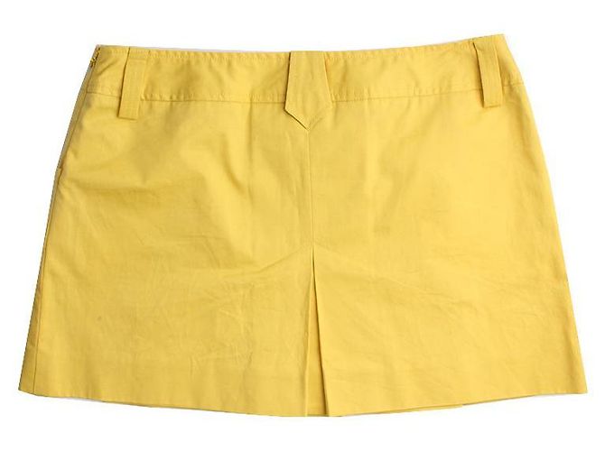 Dolce & Gabbana Falda de algodón amarilla Dolce Gabbana Amarillo - vista 2