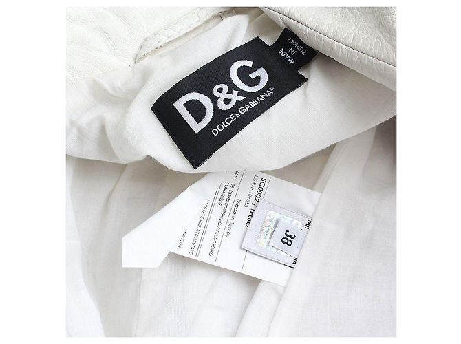 Dolce & Gabbana Abrigo largo de piel de cabra blanca Dolce Gabbana Blanco - vista 3