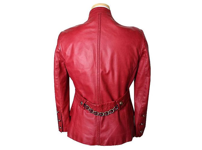 Gucci Rote Lederjacke - Ansicht 2