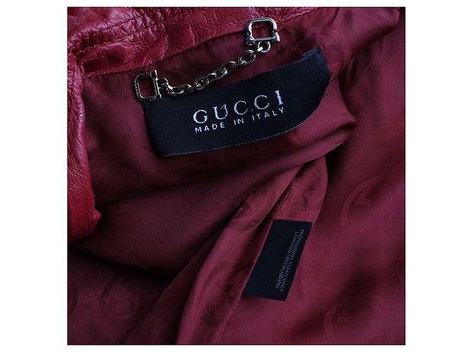 Gucci Rote Lederjacke - Ansicht 3