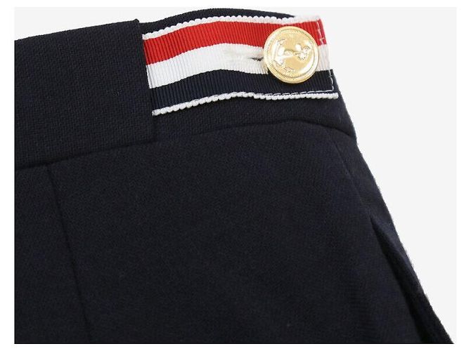 Thom Browne Low Rise Super Slacks Pants Navy Blue - view 5