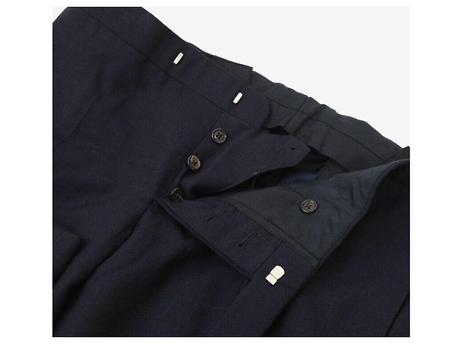 Thom Browne Low Rise Super Slacks Pants Navy Blue - view 6