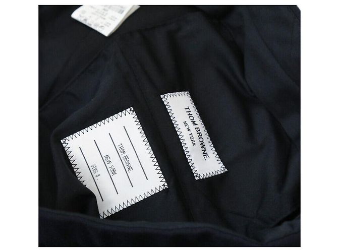 Thom Browne Low Rise Super Slacks Pants Navy Blue - view 7