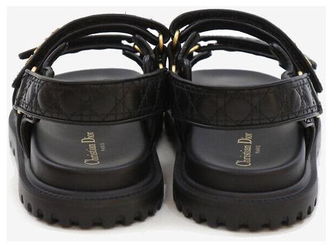 Dior Act Sandale aus gestepptem Cannage-Leder Schwarz - Ansicht 4