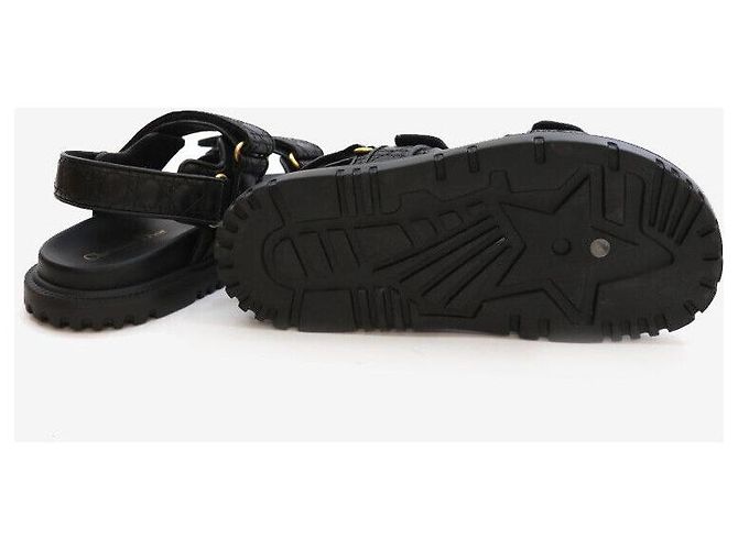 Dior Act Sandale aus gestepptem Cannage-Leder Schwarz - Ansicht 5