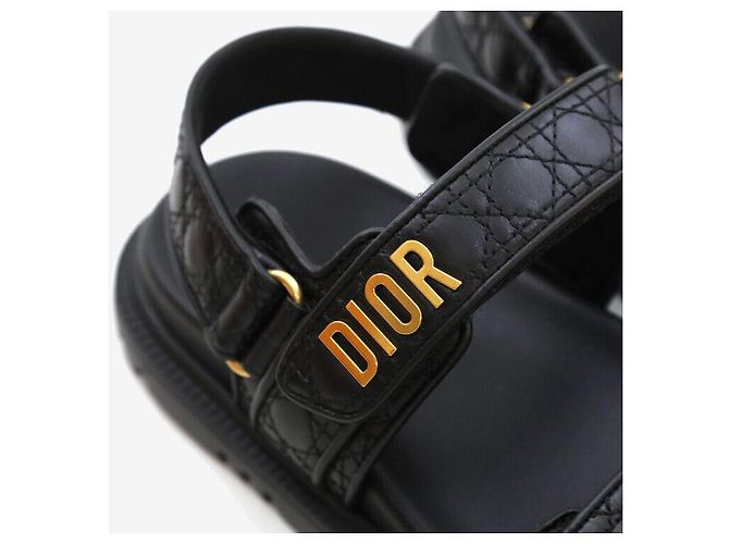 Dior Act Sandale aus gestepptem Cannage-Leder Schwarz - Ansicht 6