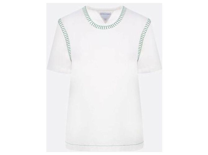 Bottega Veneta T-Shirt aus Baumwolljersey mit Overlocknaht Weiß - Ansicht 4