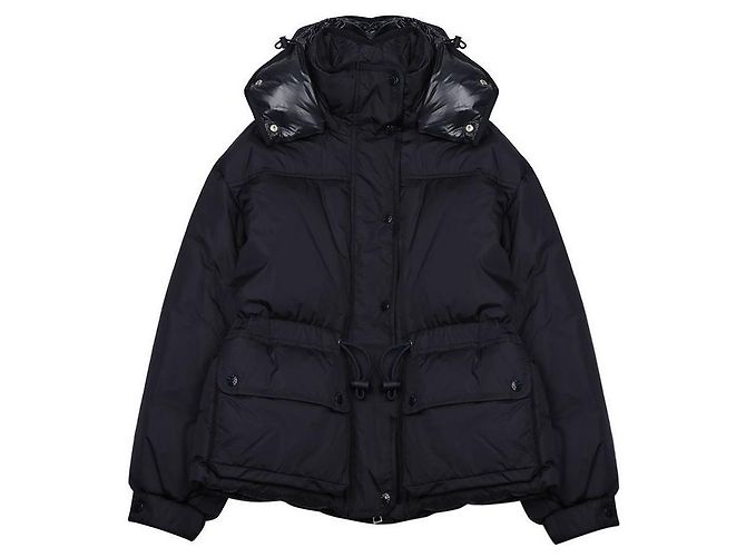Moncler Giacca corta in piuma per donne Blu - vista 3