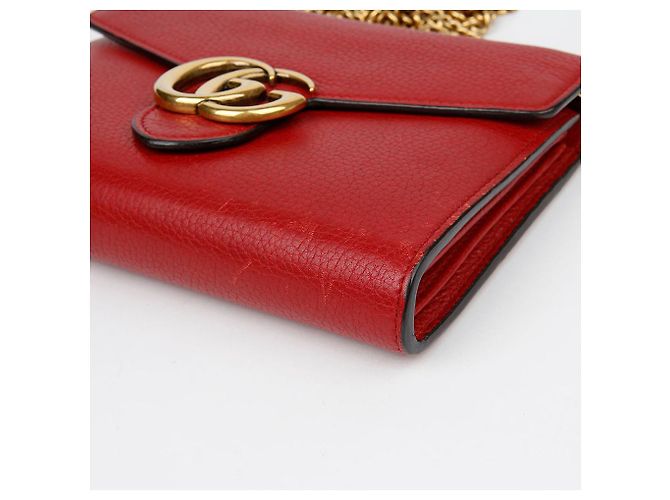 Gucci Borsa a tracolla GG Marmont WOC Rosso - vista 7