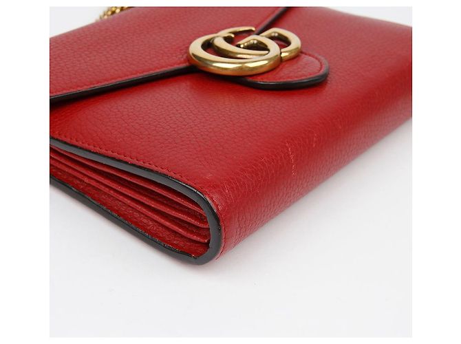 Gucci Borsa a tracolla GG Marmont WOC Rosso - vista 8