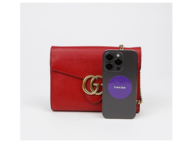 Gucci Borsa a tracolla GG Marmont WOC Rosso - vista 9