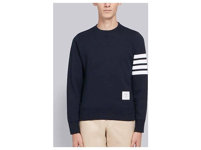 Thom Browne Suéter de malha Loopback RWB Stripe - vista 5