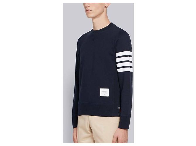 Thom Browne Suéter de malha Loopback RWB Stripe - vista 6