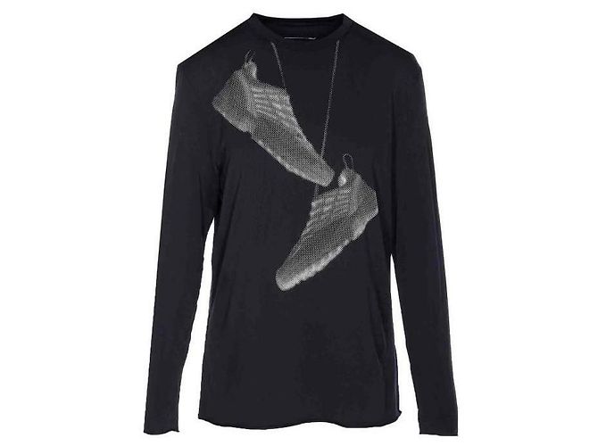 Maison Martin Margiela Bedrucktes T-Shirt Salomon Schwarz - Ansicht 4